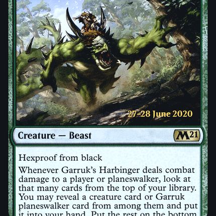 Garruk's Harbinger [Core Set 2021 Promos] Prerelease Foil