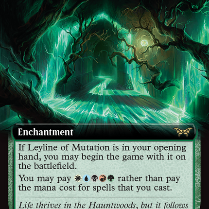 Leyline of Mutation (Extended Art) [Duskmourn: House of Horror] Foil