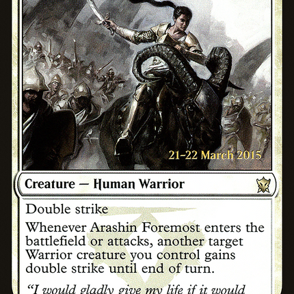 Arashin Foremost [Dragons of Tarkir Promos] Prerelease Foil