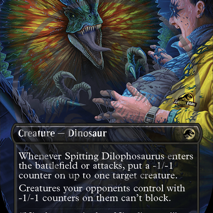 Spitting Dilophosaurus (Borderless) [Jurassic World Collection] (Emblem) Foil