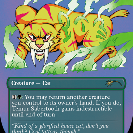 Temur Sabertooth (Borderless) [Secret Lair Drop]