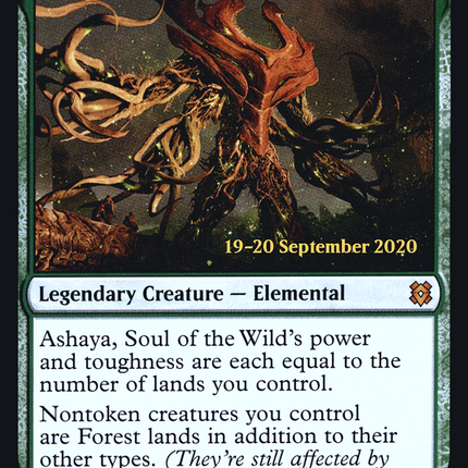 Ashaya, Soul of the Wild [Zendikar Rising Promos] Prerelease Foil