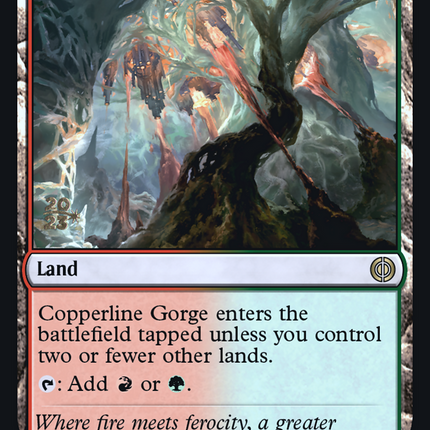 Copperline Gorge [Phyrexia: All Will Be One Promos] Prerelease Foil