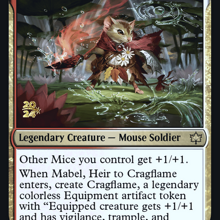 Mabel, Heir to Cragflame [Bloomburrow Promos] Prerelease Foil