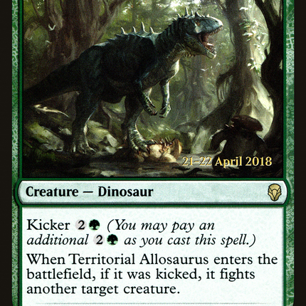 Territorial Allosaurus [Dominaria Promos] Prerelease Foil