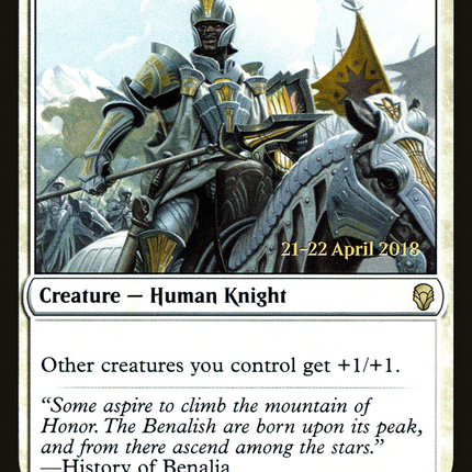 Benalish Marshal [Dominaria Promos] Prerelease Foil