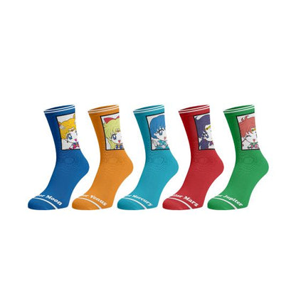 Sailor Moon Chibi Sailor Guardians 5 Pack Womens Juniors Crew Socks