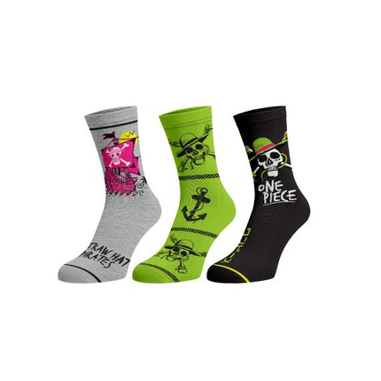 One Piece Logo 3 Pack Crew Socks