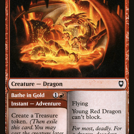 Young Red Dragon // Bathe in Gold [Commander Legends: Battle for Baldur's Gate]