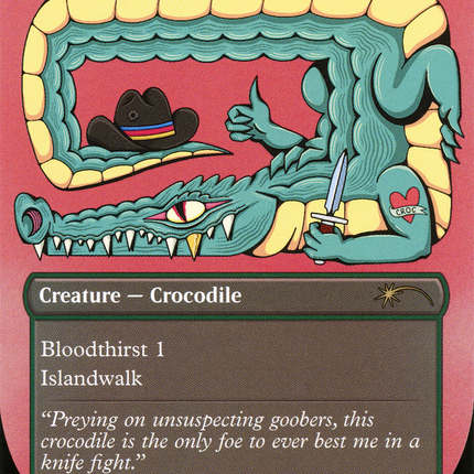 Lurking Crocodile (Borderless) [Secret Lair Drop]