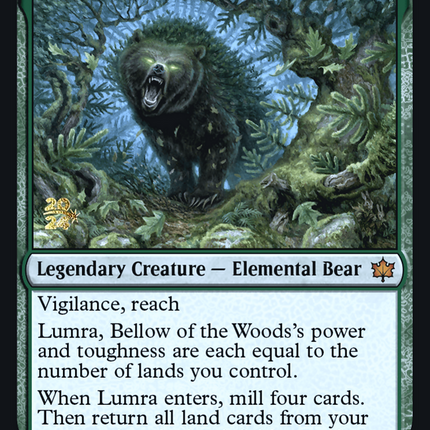 Lumra, Bellow of the Woods [Bloomburrow Promos] Prerelease Foil