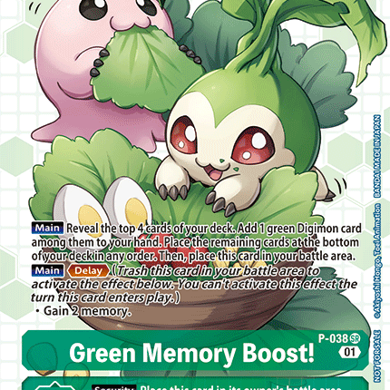 Green Memory Boost! [P-038] (Box Promotion Pack - Next Adventure) [Promotional Cards]