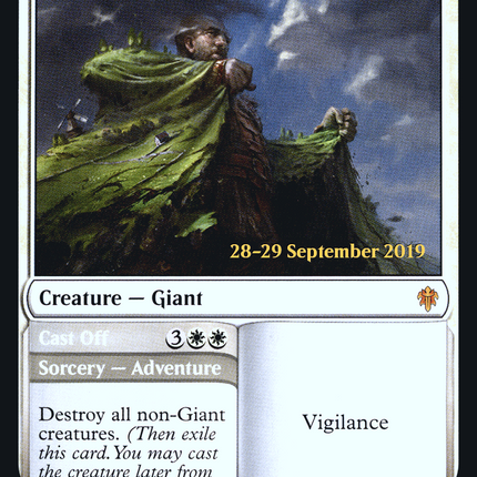 Realm-Cloaked Giant // Cast Off [Throne of Eldraine Promos] Prerelease Foil