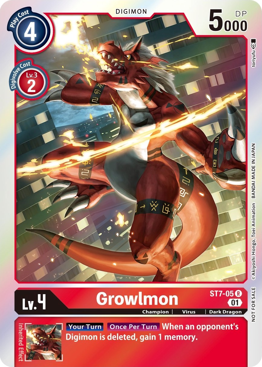 Growlmon [ST7-05] (Gen Con 2022) [Starter Deck: Gallantmon Promos] – Dark  Fox TCG