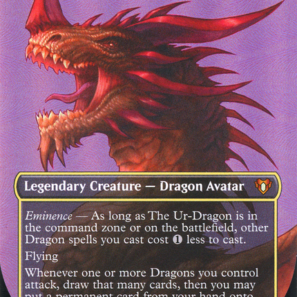 The Ur-Dragon (Borderless) [Commander Masters] Textured Foil