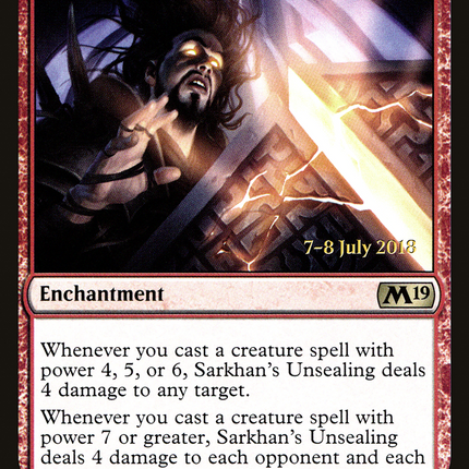 Sarkhan's Unsealing [Core Set 2019 Promos] Prerelease Foil