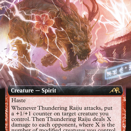 Thundering Raiju (Extended Art) [Kamigawa: Neon Dynasty]