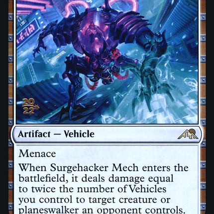 Surgehacker Mech [Kamigawa: Neon Dynasty Promos] Prerelease Foil
