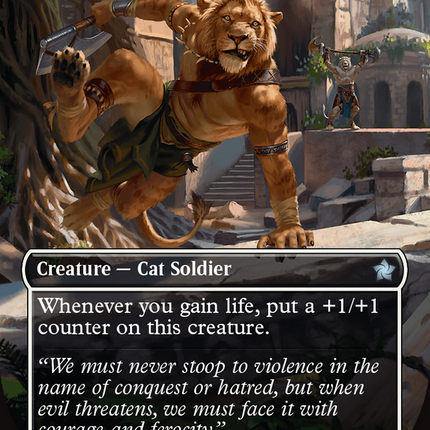 Ajani's Pridemate (Borderless) [Foundations] Foil