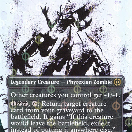 Geth, Thane of Contracts (Showcase) (Borderless) [Phyrexia: All Will Be One] Step-and-Compleat Foil