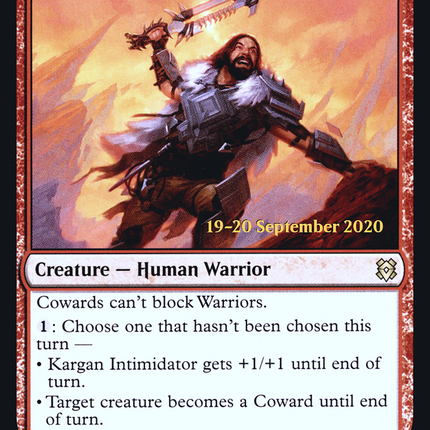Kargan Intimidator [Zendikar Rising Promos] Prerelease Foil