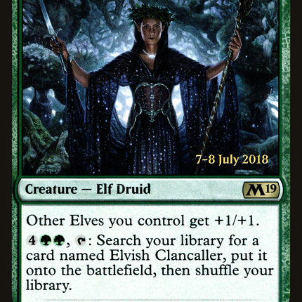 Elvish Clancaller [Core Set 2019 Promos] Prerelease Foil
