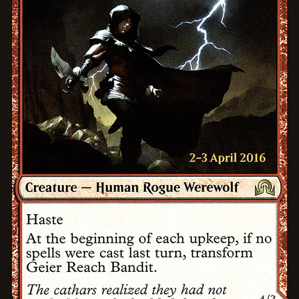 Geier Reach Bandit // Vildin-Pack Alpha [Shadows over Innistrad Promos] Prerelease Foil
