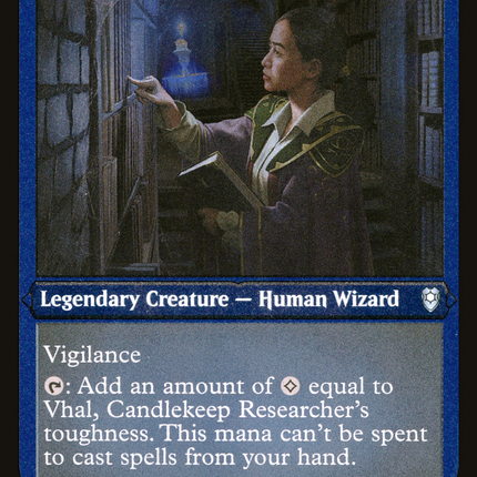 Vhal, Candlekeep Researcher [Commander Legends: Battle for Baldur's Gate] Etched Foil