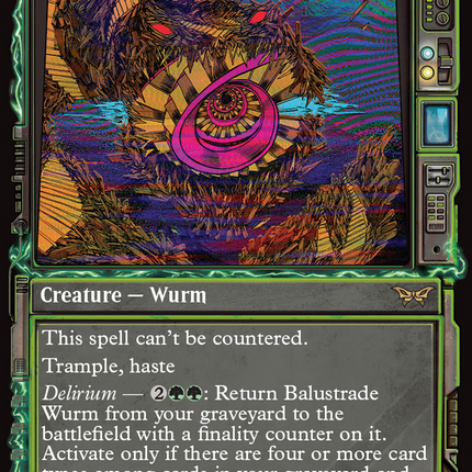 Balustrade Wurm (Showcase) [Duskmourn: House of Horror]
