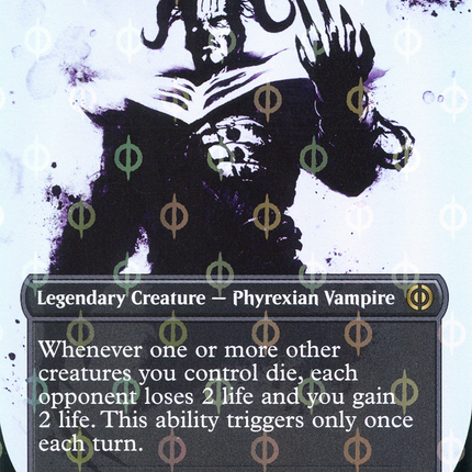 Vraan, Executioner Thane (Showcase) (Borderless) [Phyrexia: All Will Be One] Step-and-Compleat Foil