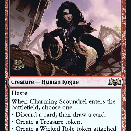 Charming Scoundrel [Wilds of Eldraine Promos] Prerelease Foil