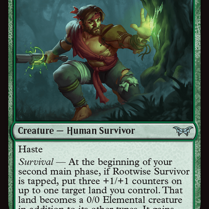Rootwise Survivor [Duskmourn: House of Horror] Foil