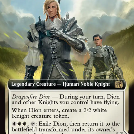 Dion, Bahamut's Dominant // Bahamut, Warden of Light (Extended Art) [FINAL FANTASY] Foil