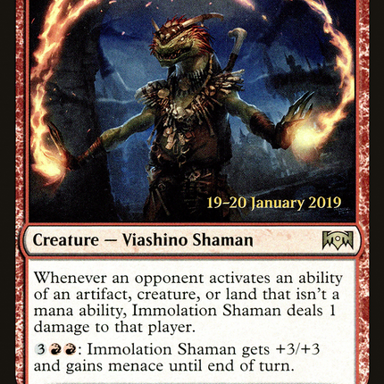 Immolation Shaman [Ravnica Allegiance Promos] Prerelease Foil