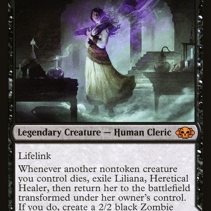 Liliana, Heretical Healer // Liliana, Defiant Necromancer [Commander Collection: Black]