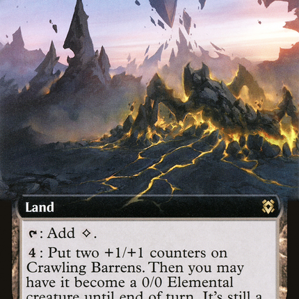 Crawling Barrens (Extended Art) [Zendikar Rising]