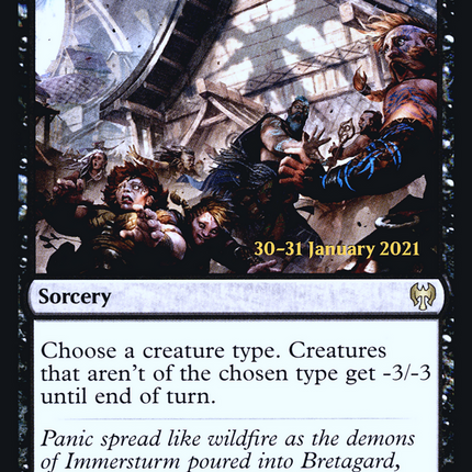 Crippling Fear [Kaldheim Promos] Prerelease Foil