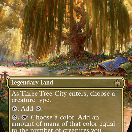 Three Tree City (337) (Borderless) [Bloomburrow] Foil