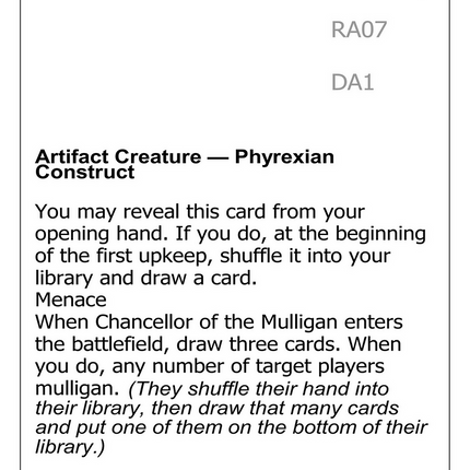 Chancellor of the Mulligan [Unknown Event]