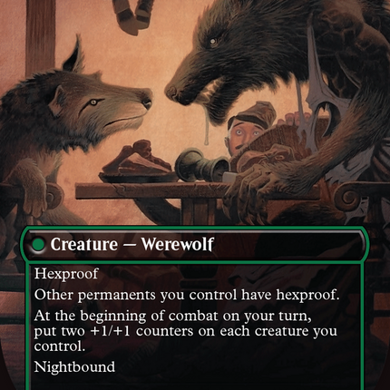 Avabruck Caretaker // Hollowhenge Huntmaster (Borderless) [Secret Lair Drop]