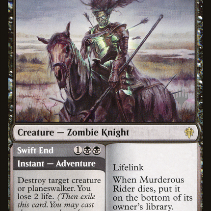 Murderous Rider // Swift End [Throne of Eldraine Promos]