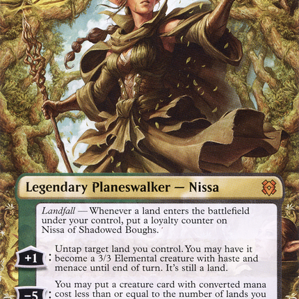 Nissa of Shadowed Boughs (Borderless) [Zendikar Rising]
