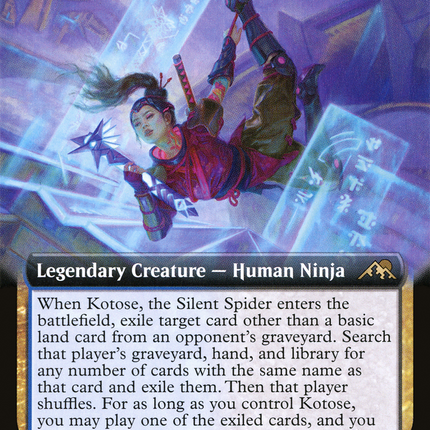 Kotose, the Silent Spider (Extended Art) [Kamigawa: Neon Dynasty]