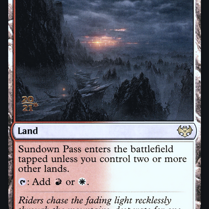 Sundown Pass [Innistrad: Crimson Vow Promos] Prerelease Foil