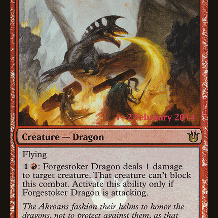 Forgestoker Dragon [Born of the Gods Promos] Prerelease Foil
