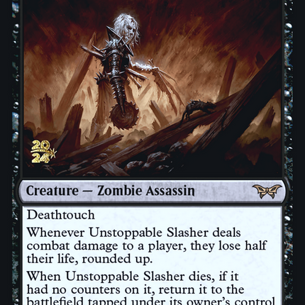 Unstoppable Slasher [Duskmourn: House of Horror Promos] Prerelease Foil