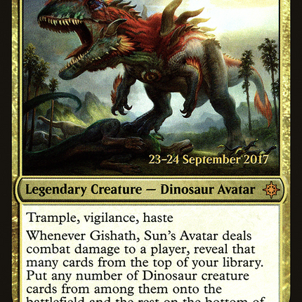 Gishath, Sun's Avatar [Ixalan Promos] Prerelease Foil