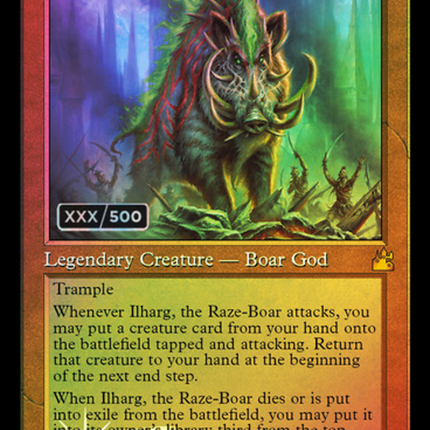 Ilharg, the Raze-Boar (Retro) [Ravnica Remastered] Serialized Foil