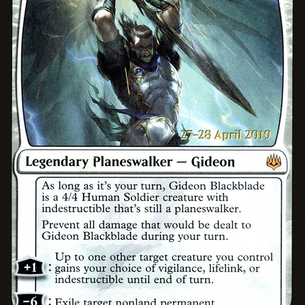 Gideon Blackblade [War of the Spark Promos] Prerelease Foil