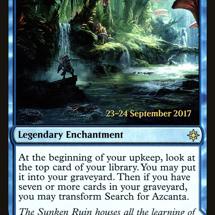 Search for Azcanta // Azcanta, the Sunken Ruin (compasslanddfc) [Ixalan Promos] Prerelease Foil